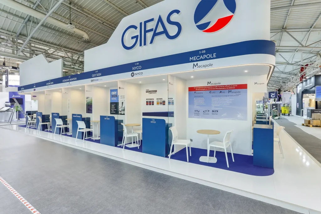 Stand GIFAS au Salon international de l'aeronautique SIAE par Comptoir Design Lab