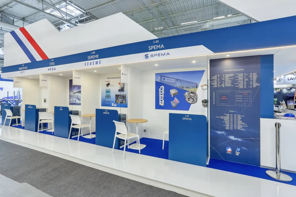 Stand GIFAS au Salon international de l'aeronautique SIAE par Comptoir Design Lab