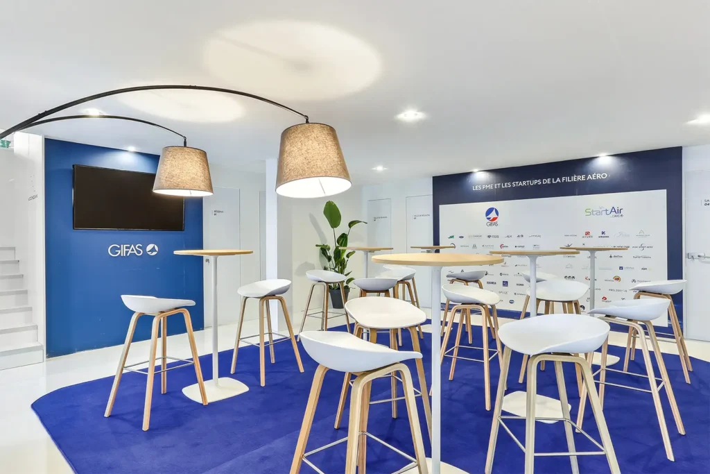 Stand GIFAS au Salon international de l'aeronautique SIAE par Comptoir Design Lab