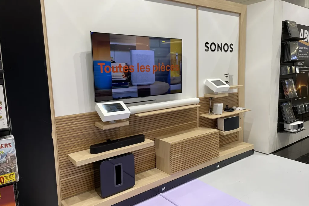 Muraux home cinéma SONOS à la Fnac et Darty par Comptoir Design Lab
