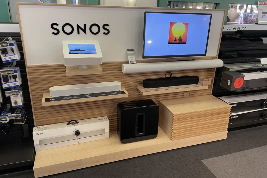 Muraux home cinéma SONOS à la Fnac et Darty par Comptoir Design Lab