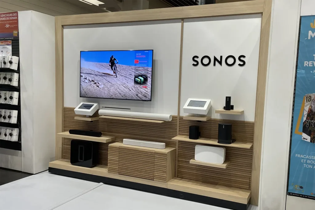 Muraux home cinéma SONOS à la Fnac et Darty par Comptoir Design Lab