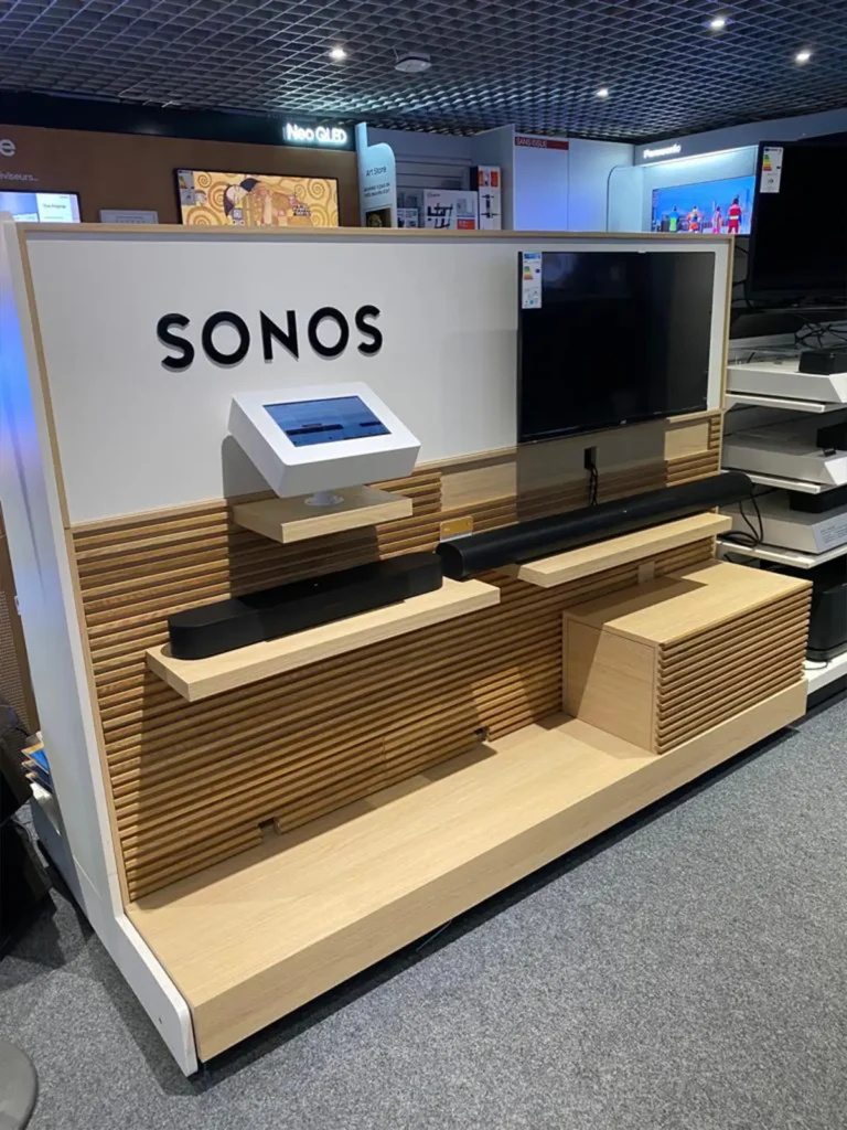 Muraux home cinéma SONOS à la Fnac et Darty par Comptoir Design Lab