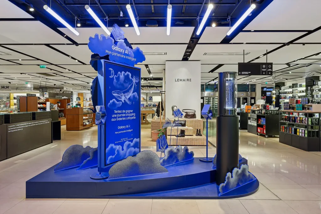 Conception d'un Pop-up Store Samsung aux Galeries Lafayette par Comptoir Design Lab