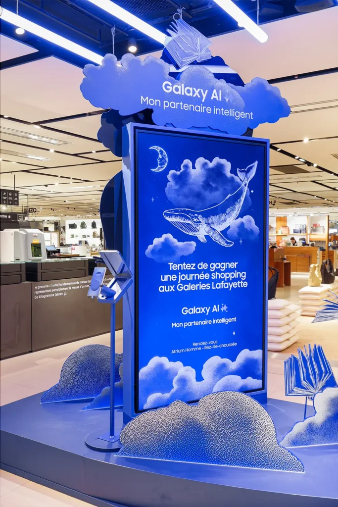 Conception d'un Pop-up Store Samsung aux Galeries Lafayette par Comptoir Design Lab