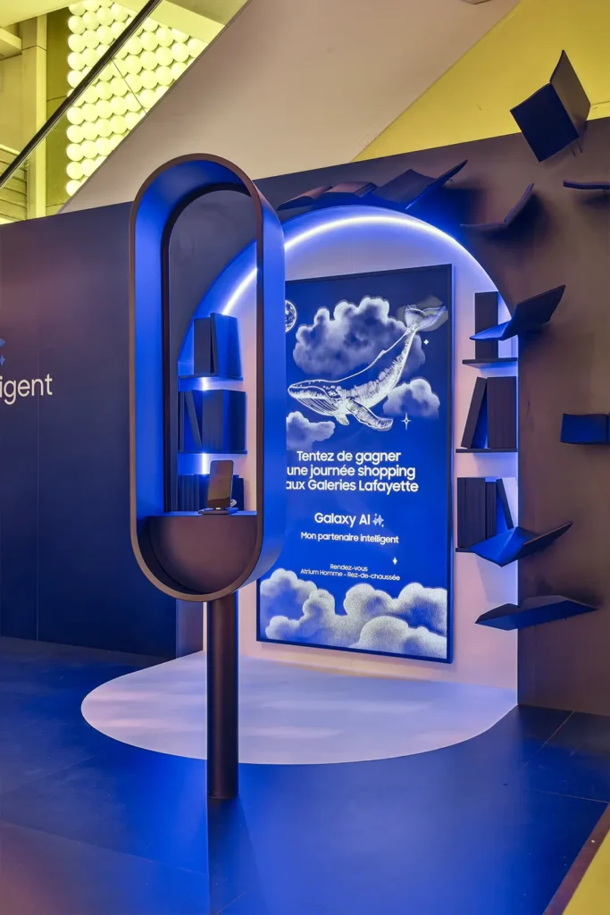 Conception d'un Pop-up Store Samsung aux Galeries Lafayette par Comptoir Design Lab