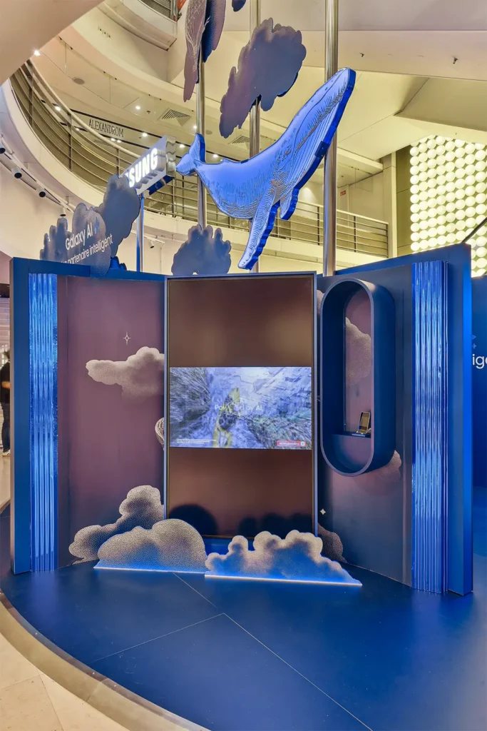 Conception d'un Pop-up Store Samsung aux Galeries Lafayette par Comptoir Design Lab